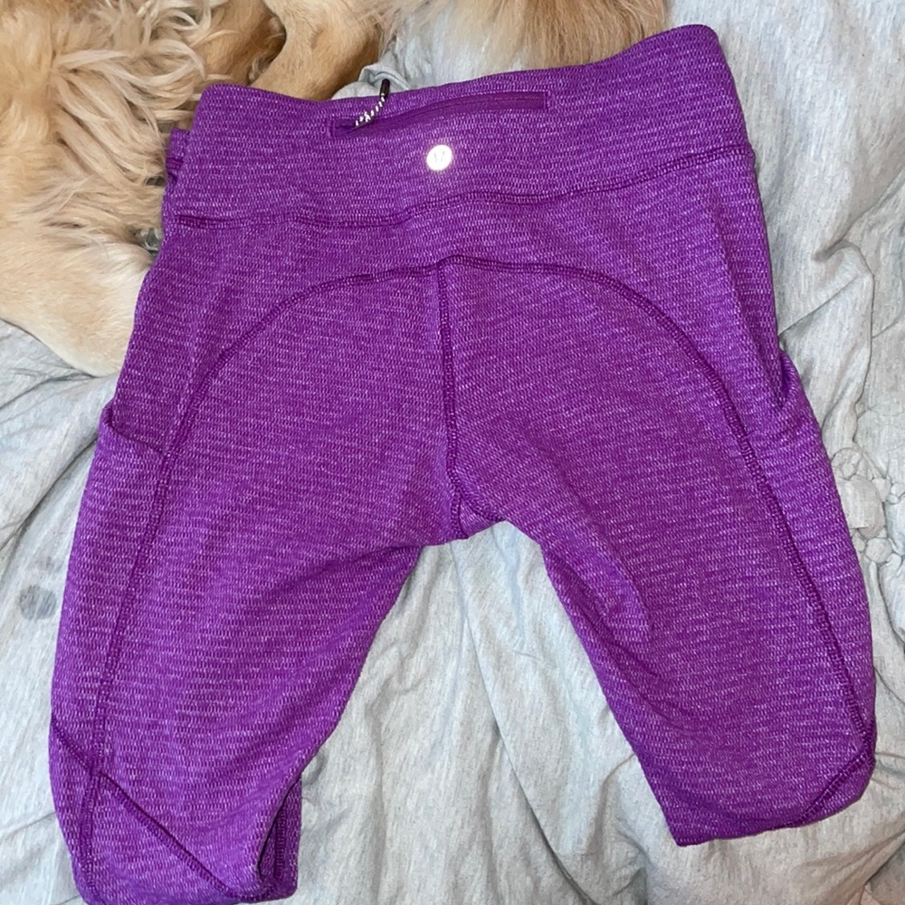 Lululemon purple herringbone leggings